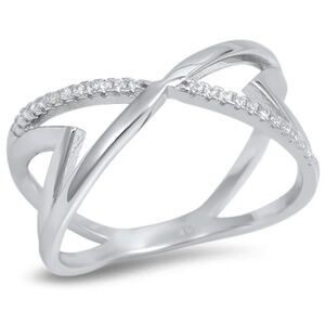 Silver CZ Ring – Size 7.5